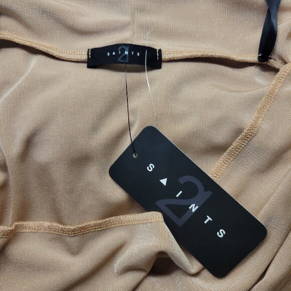 Sheer Tan Drape Bodysuit - Picture 5 of 7